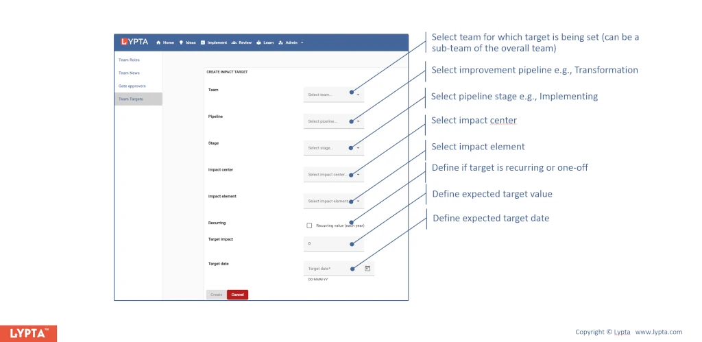 How to set a top-down target